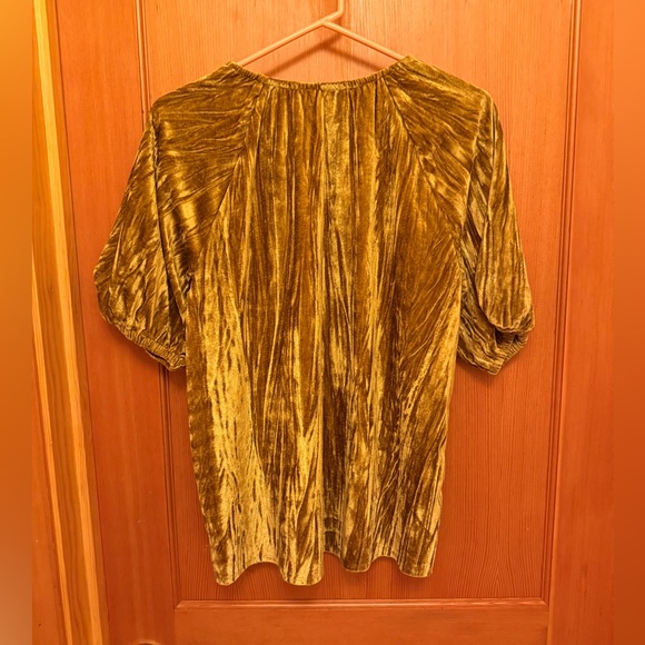Puff Sleeve Velvet Top - Picture 4 of 9